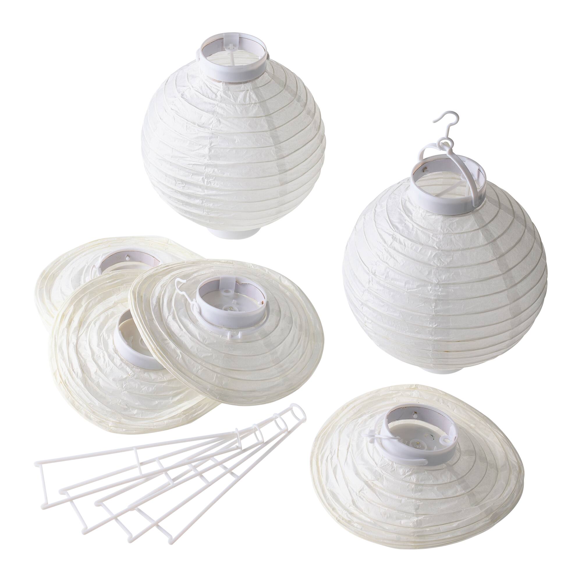 8 Packs: 6 ct. (48 total) 8" White Paper Lanterns by Ashland®